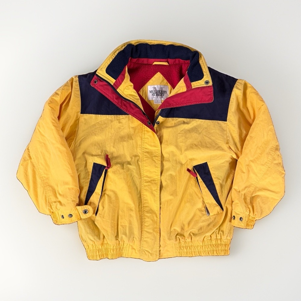 vintage 80s/90s colorblock ski jacket/windbreaker by Mulberry Street Size Small